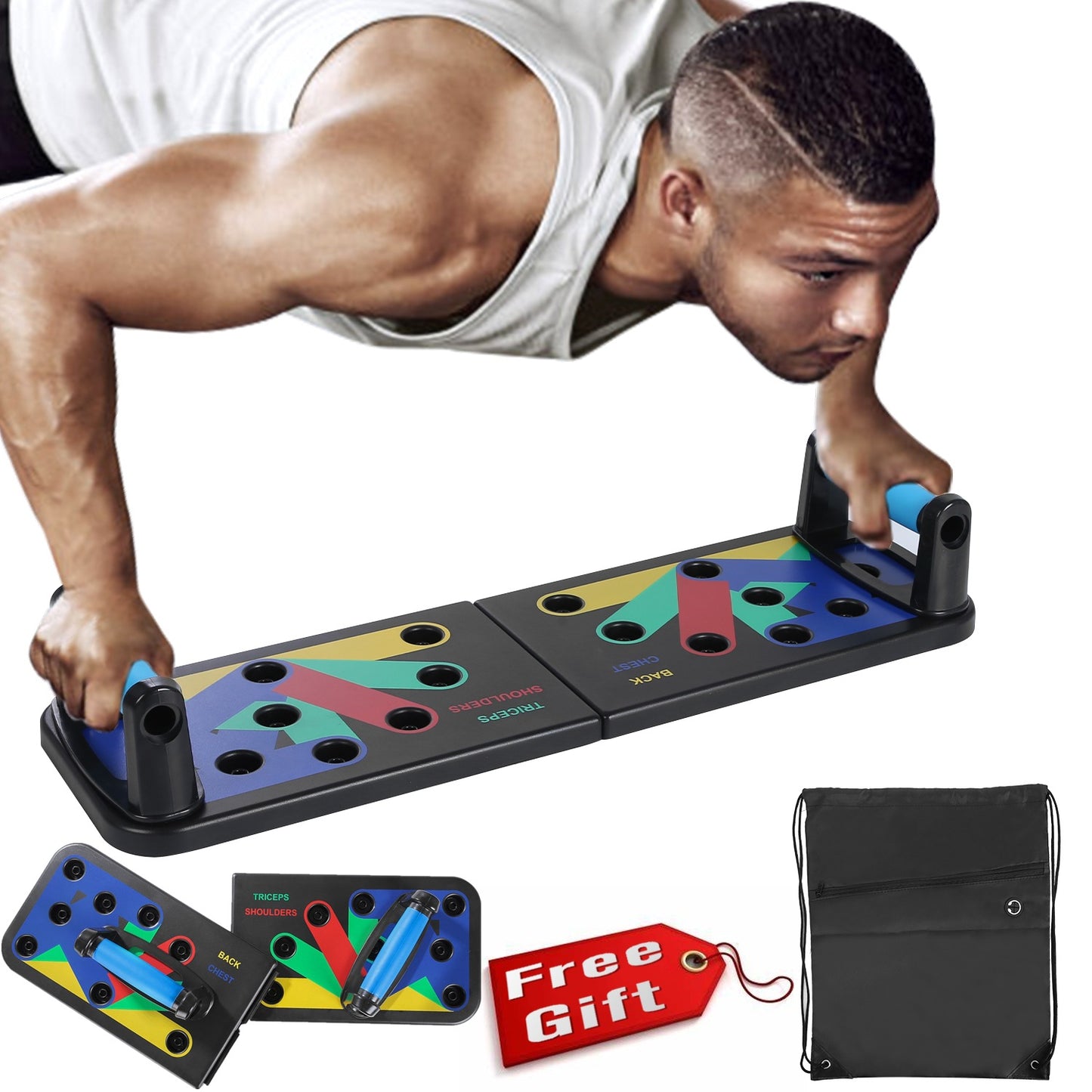 Foldable multi-functional push-up board stand fitness