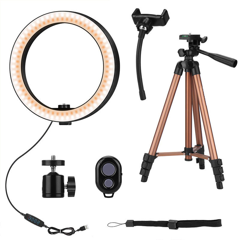10 Inch Selfie Ring Light 130cm Tripod Stand Makeup Live Phone Stand With Remote Control