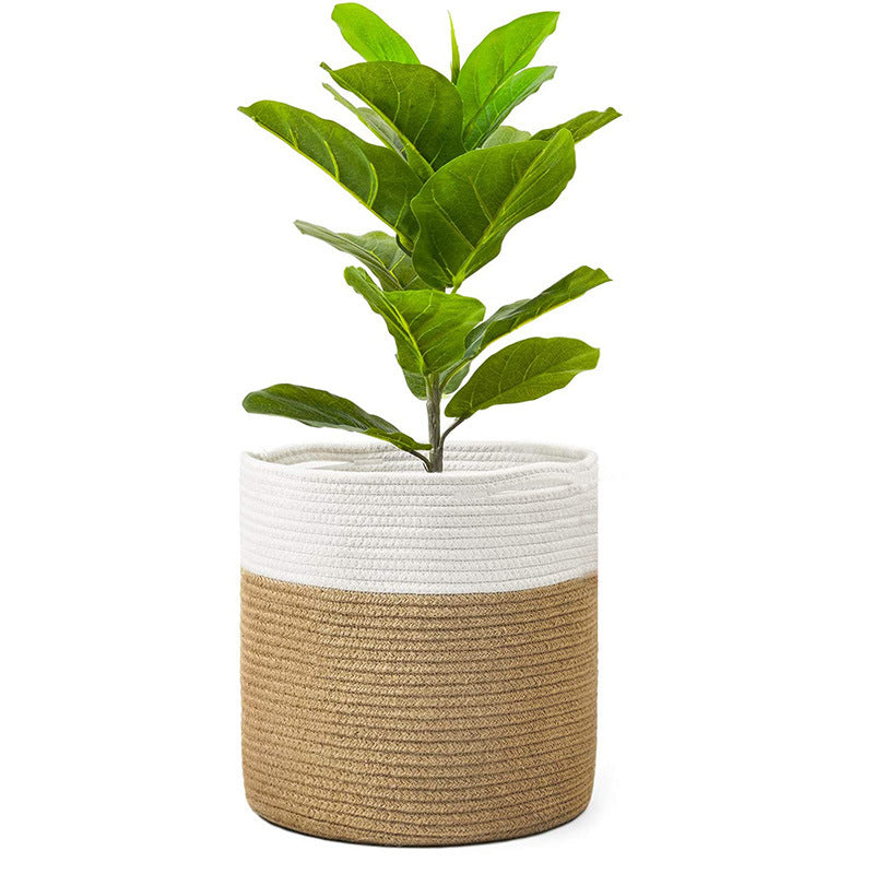 Cotton Rope Woven Flower Pot Storage Basket