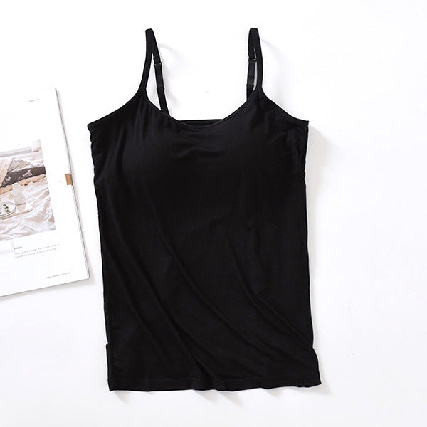 Modal camisole with chest pad no steel ring underwear cup