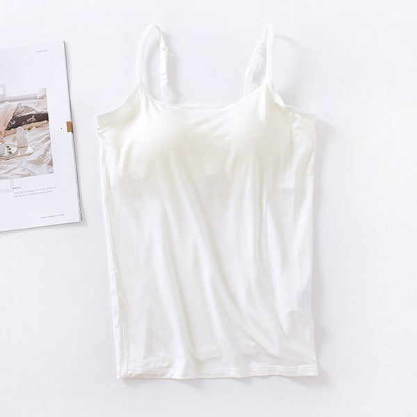 Modal camisole with chest pad no steel ring underwear cup