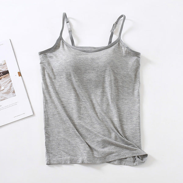 Modal camisole with chest pad no steel ring underwear cup