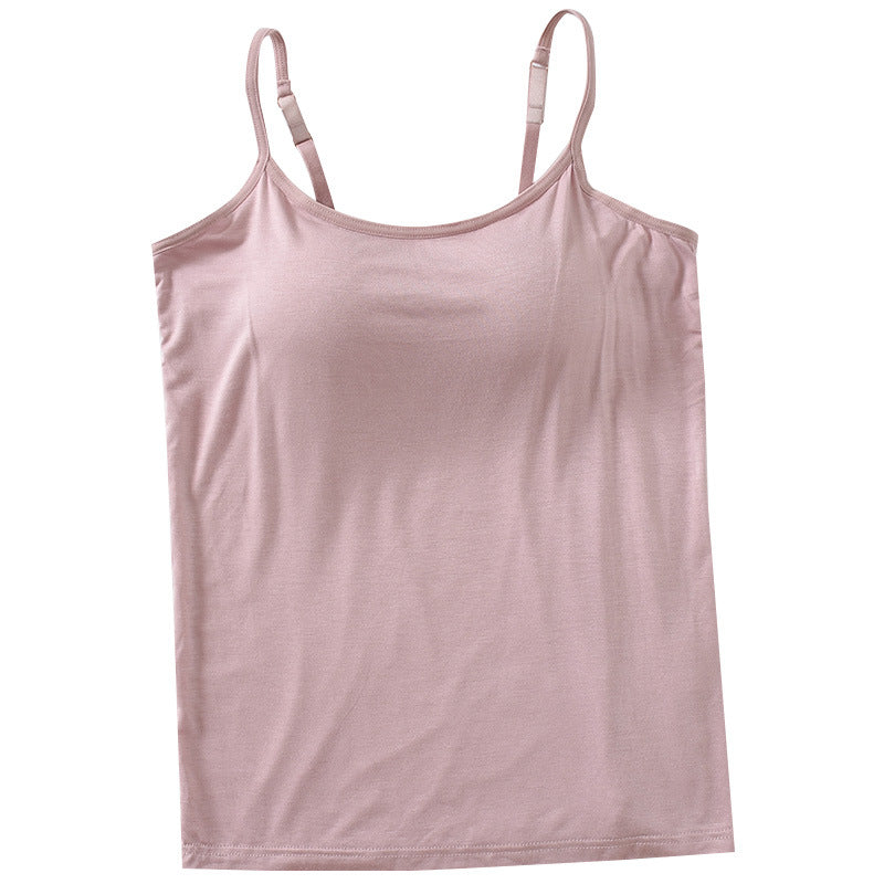 Modal camisole with chest pad no steel ring underwear cup