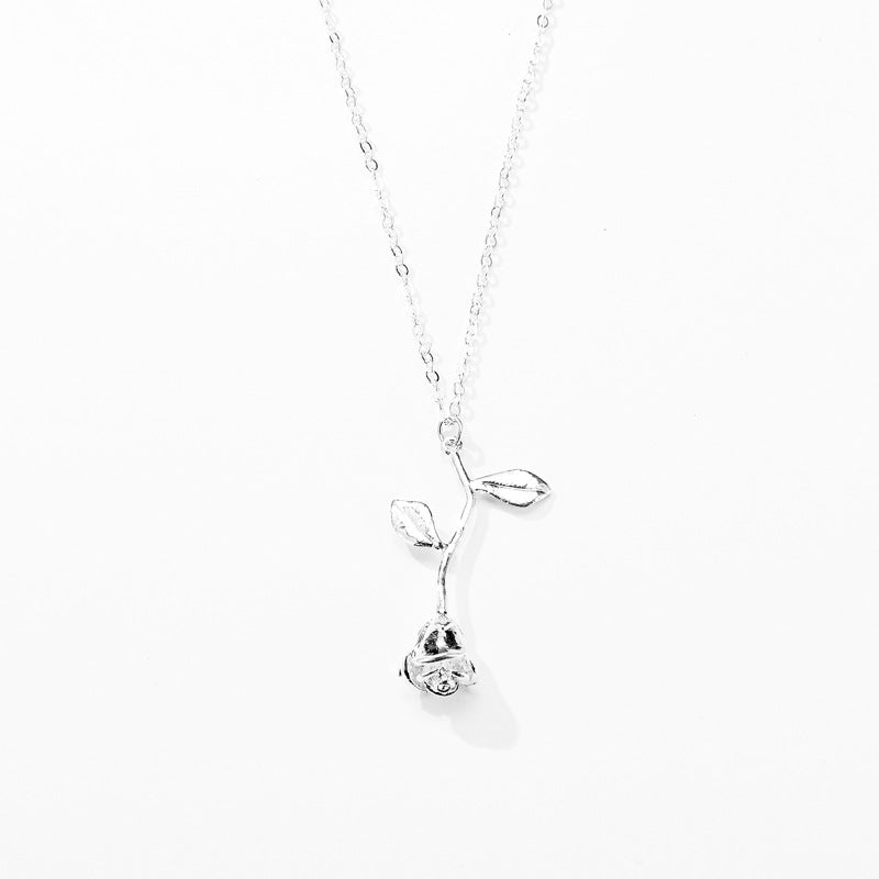 New jewelry exquisite rose pendant necklace for girlfriend