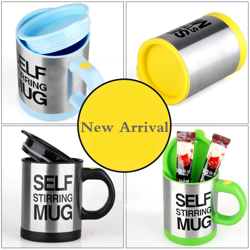 400ml Automatic Self Stirring Mug Coffee Milk Mixing Mug Stainless Steel