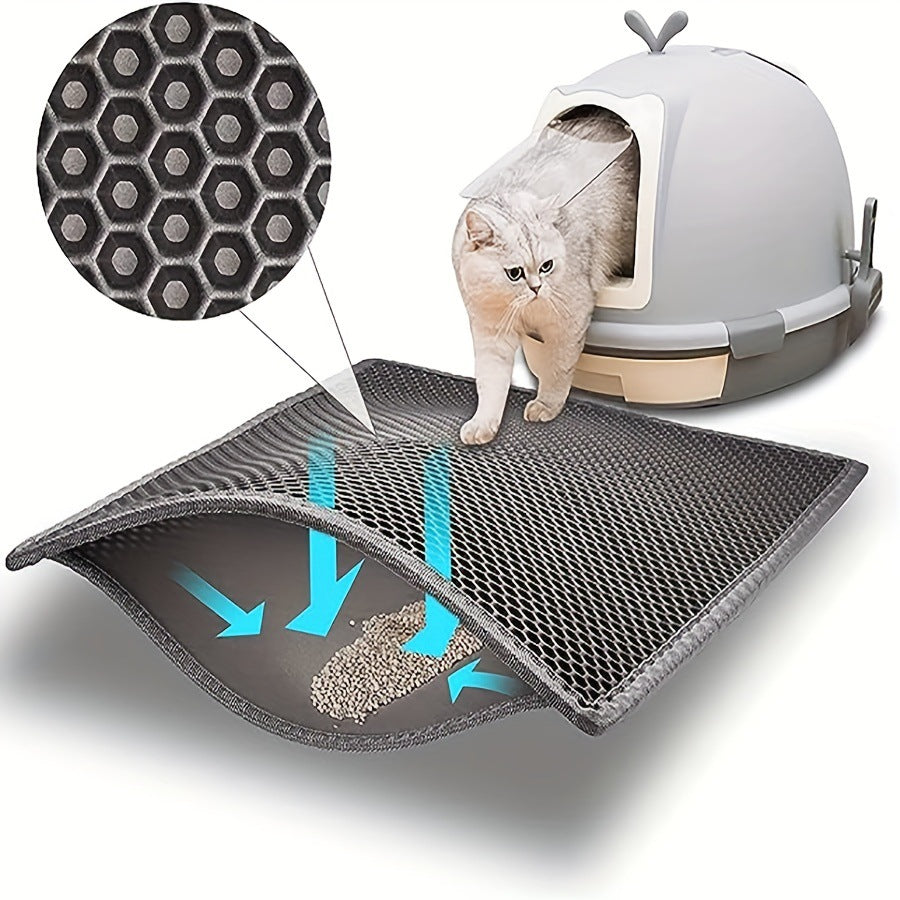 Anti-splash EVA double layer cat litter mat anti-slip waterproof