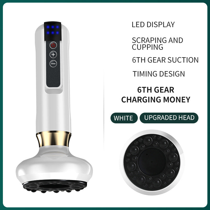 Electric scraping instrument home health massage dredging meridian cupping device hot compress physiotherapy sucking