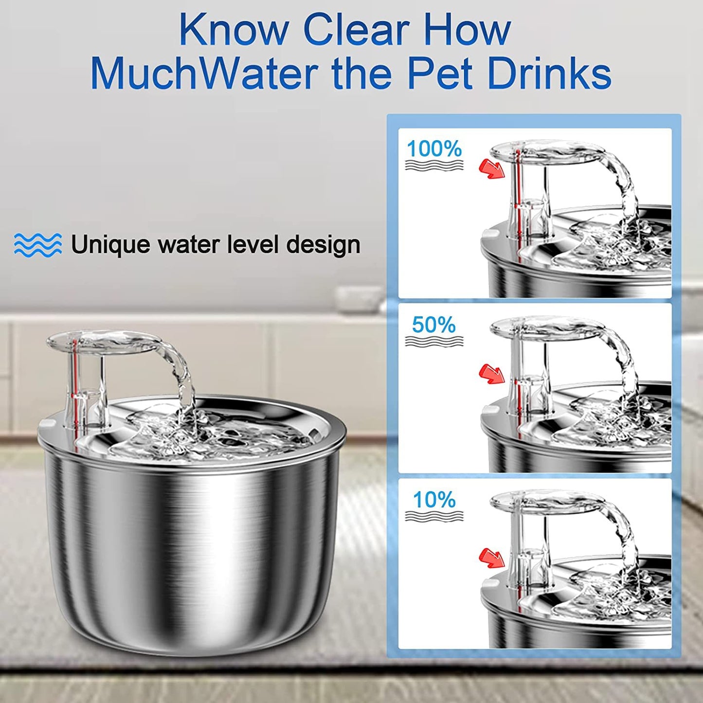 Pet Water Dispenser Stainless Steel 304