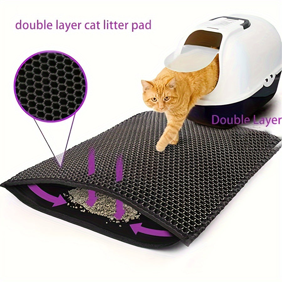 Anti-splash EVA double layer cat litter mat anti-slip waterproof