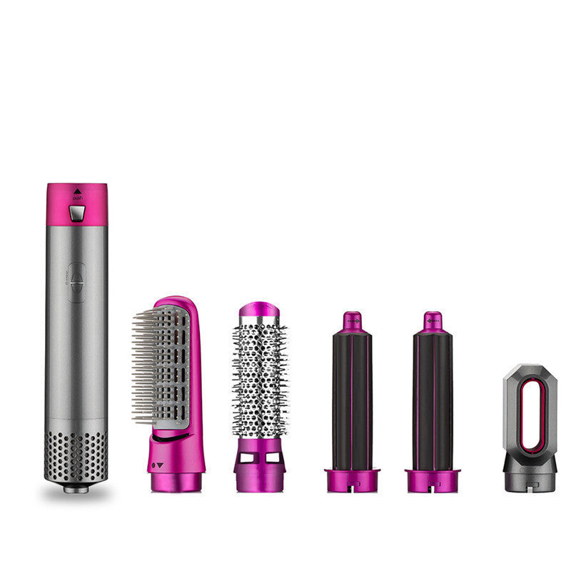 Five-in-one hot air comb blow dryer comb automatic suction hair styling comb curly hair straightening comb