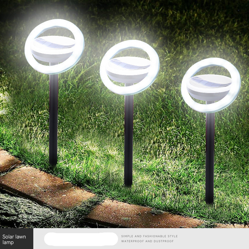 Solar panel ground plug lamp outdoor