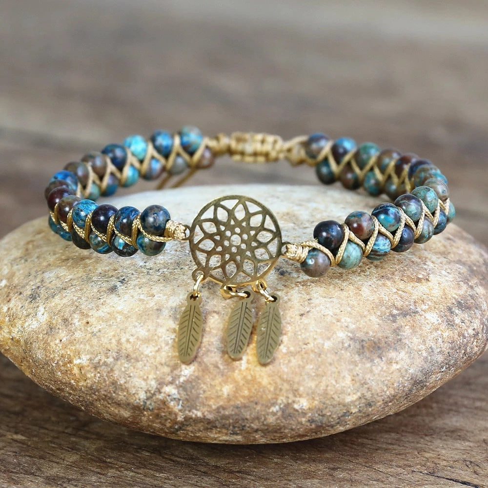 4MM Ocean Apatite Bracelet Golden