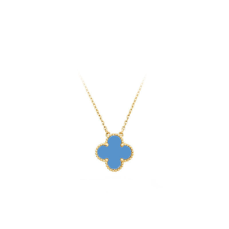 Lucky Necklace Girls Clover Necklace Titanium Steel 18K Gold