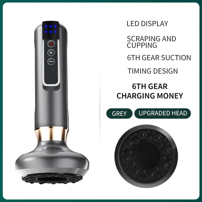 Electric scraping instrument home health massage dredging meridian cupping device hot compress physiotherapy sucking