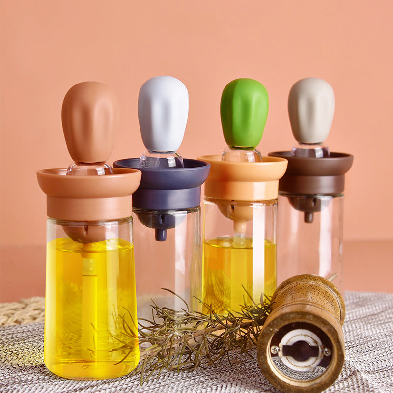 Kitchen silicone oil bottle oil pot brush household baking quantitative oil