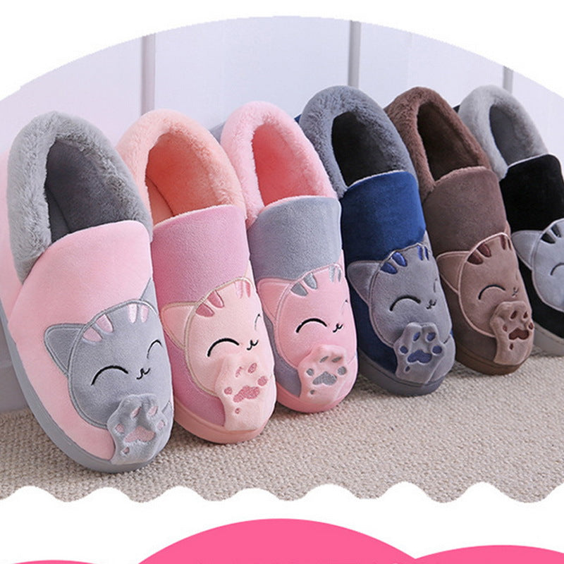 Cartoon Home Lucky Cat Cotton Slippers