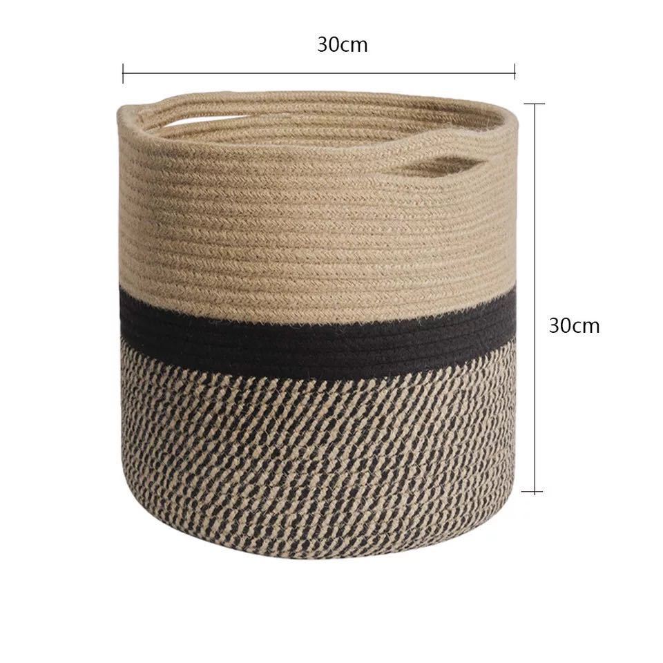 Cotton Rope Woven Flower Pot Storage Basket