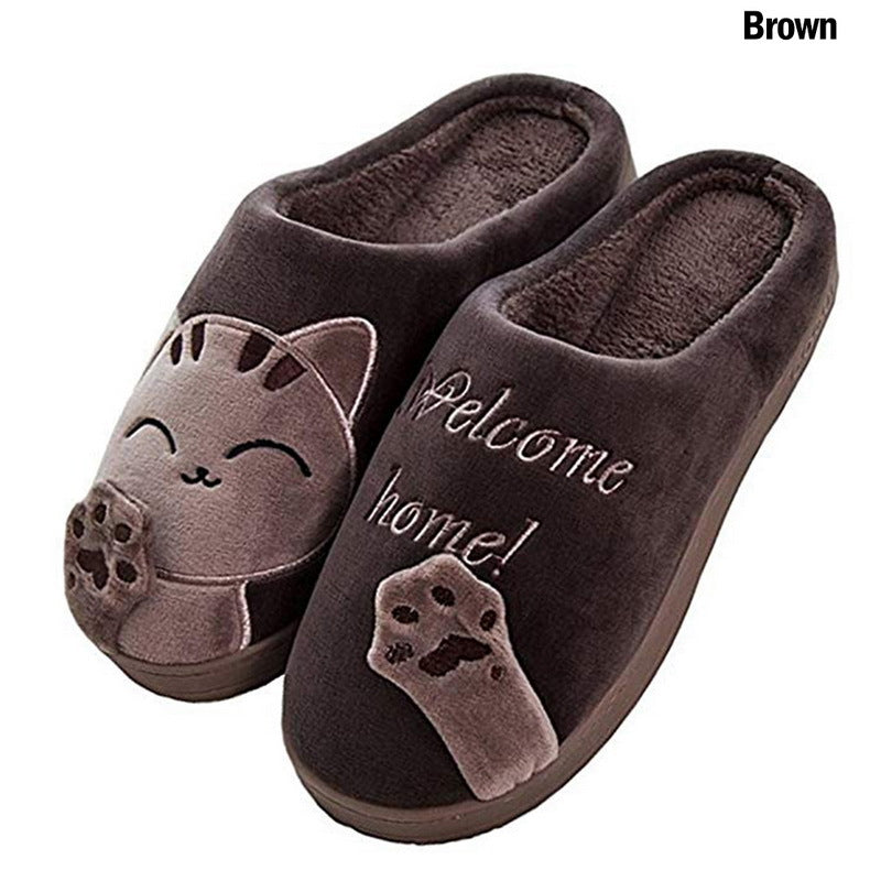 Cartoon Home Lucky Cat Cotton Slippers