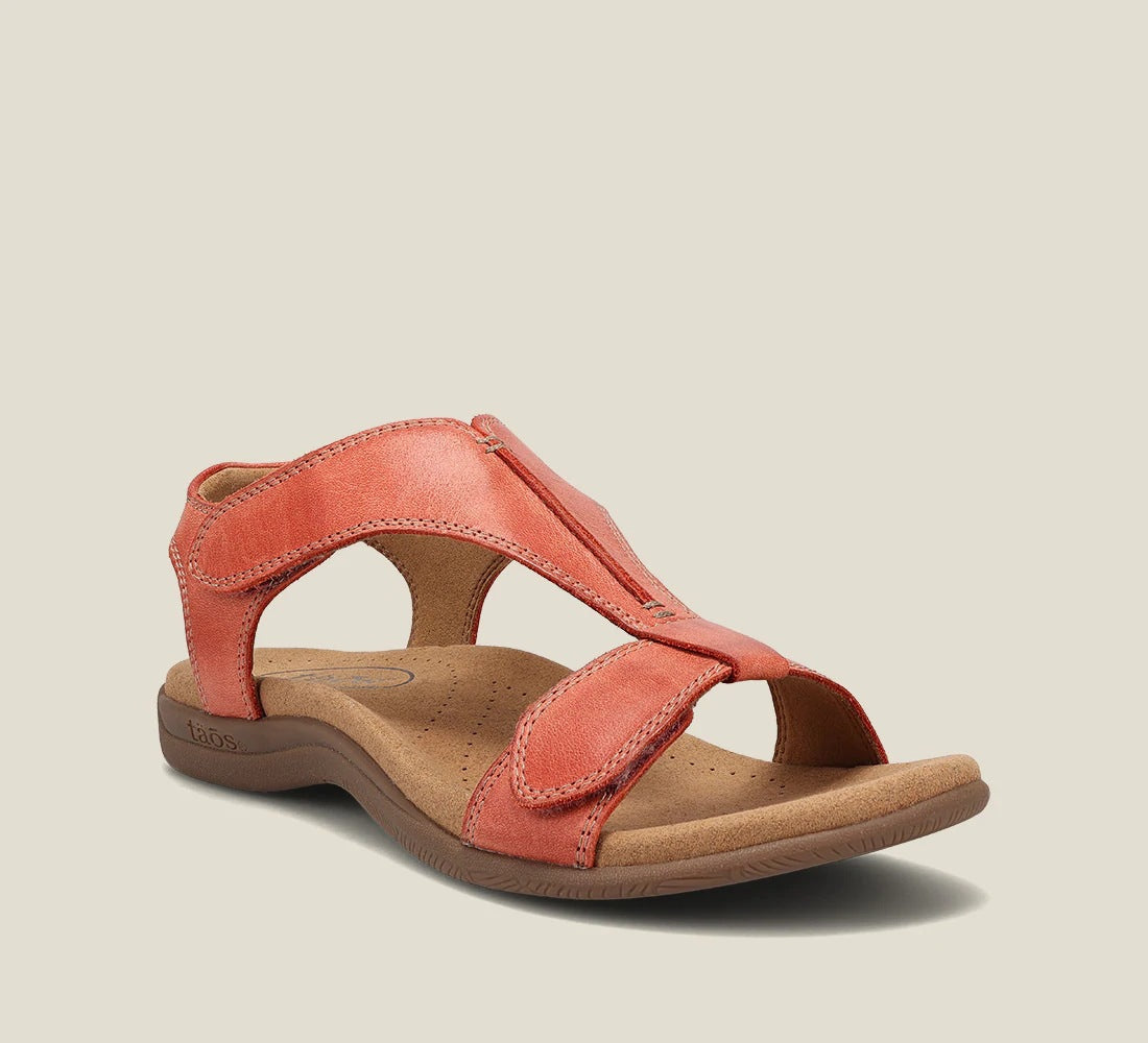 Summer European and American flat foot arch massage Velcro word casual beach sandals
