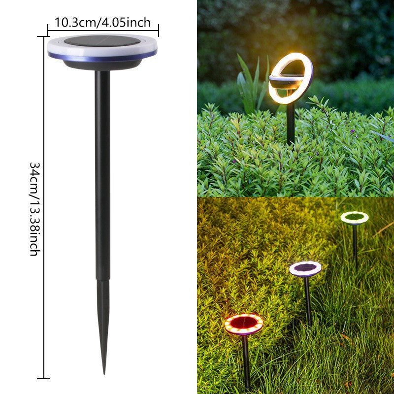 Solar panel ground plug lamp outdoor