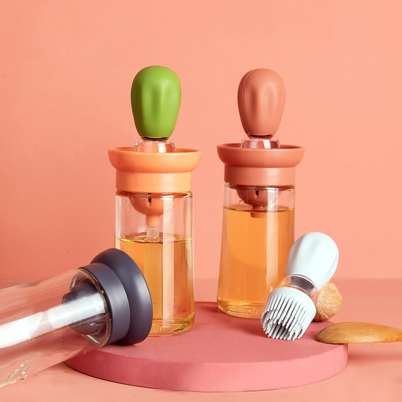 Kitchen silicone oil bottle oil pot brush household baking quantitative oil