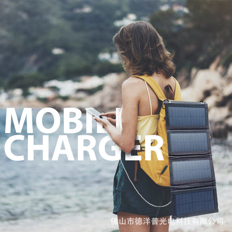 Solar foldable bag USB charger camping charging