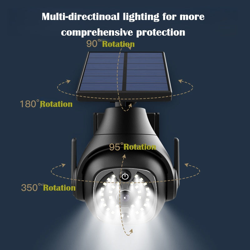 New solar garden light led simulation surveillance camera outdoor