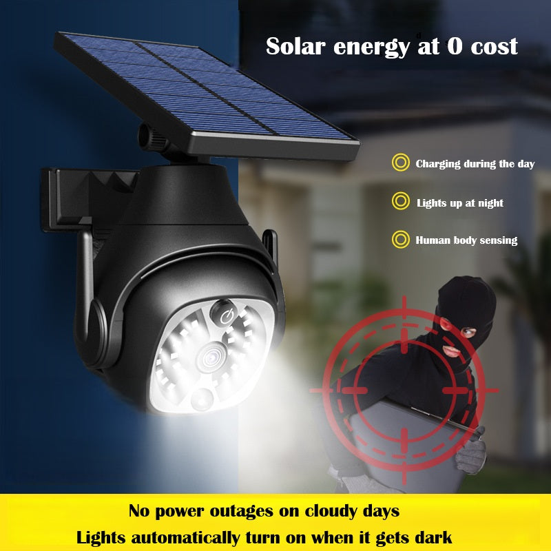 New solar garden light led simulation surveillance camera outdoor
