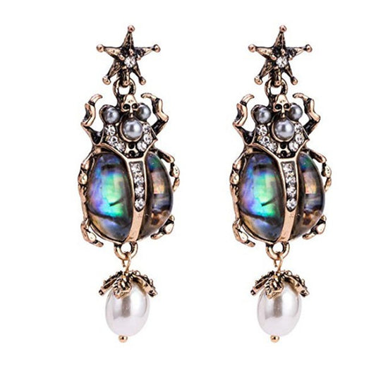 Explosions Europe and America exaggerated shell insects beetle earrings