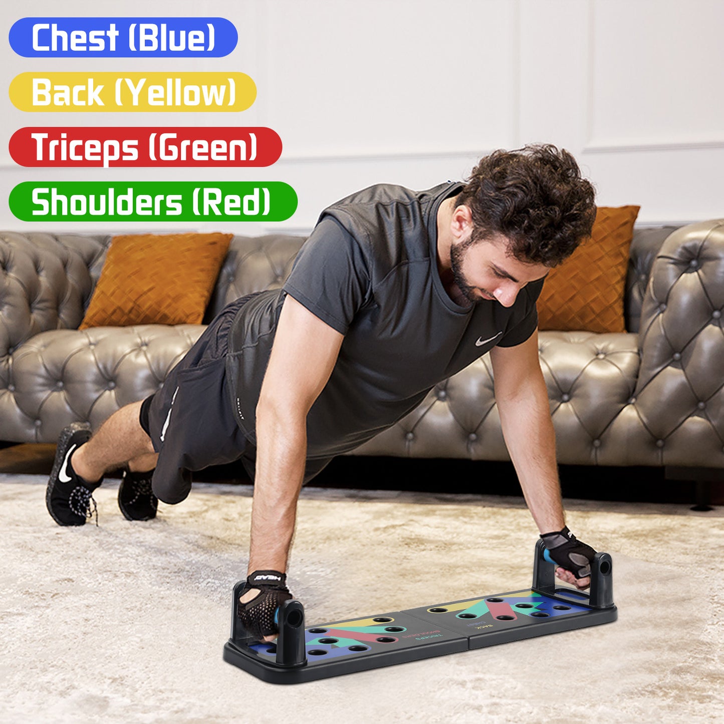 Foldable multi-functional push-up board stand fitness