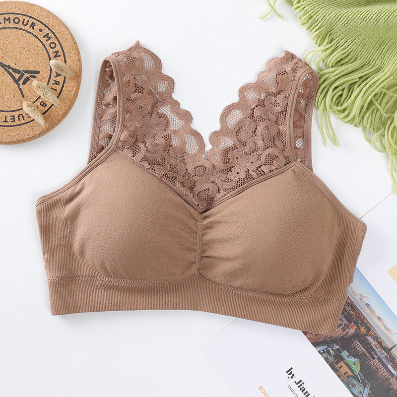 [80-180 kg] Lace sexy underwear, no steel ring gathered bra
