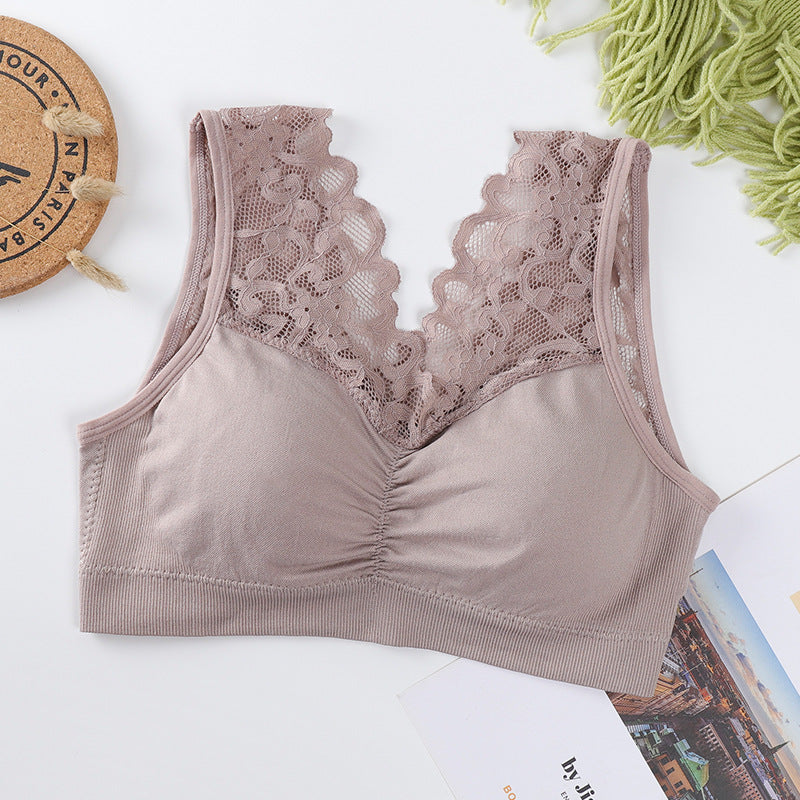 [80-180 kg] Lace sexy underwear, no steel ring gathered bra