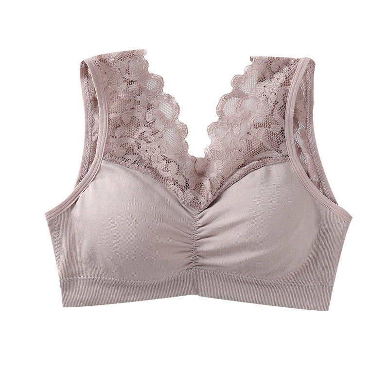 [80-180 kg] Lace sexy underwear, no steel ring gathered bra