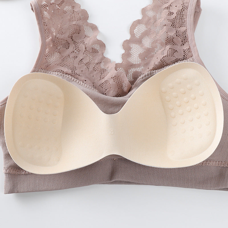 [80-180 kg] Lace sexy underwear, no steel ring gathered bra