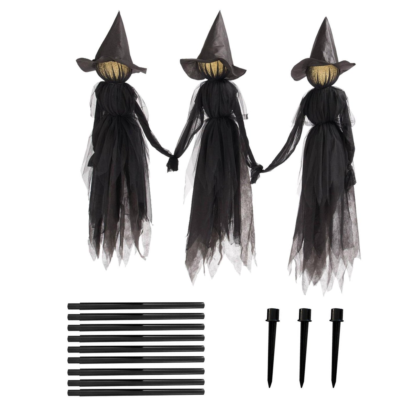 Halloween witch colorful voice-controlled hand-held decoration