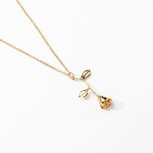 New jewelry exquisite rose pendant necklace for girlfriend