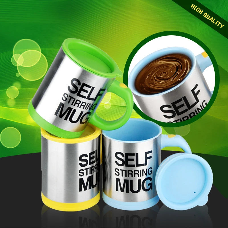 400ml Automatic Self Stirring Mug Coffee Milk Mixing Mug Stainless Steel