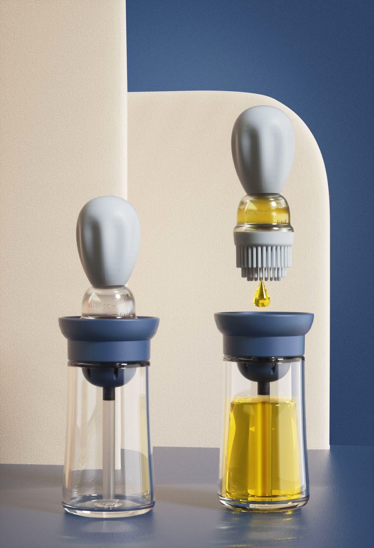 Kitchen silicone oil bottle oil pot brush household baking quantitative oil