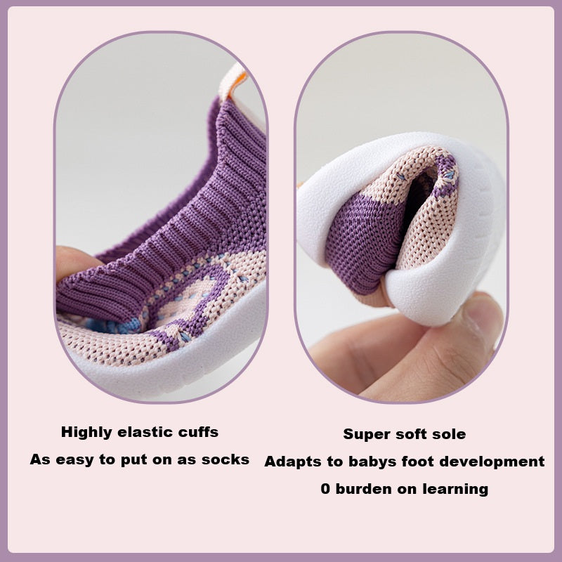Baby toddler shoes non-slip soft bottom baby shoes breathable mesh socks shoes one pedal boys and girls shoes spring and summer