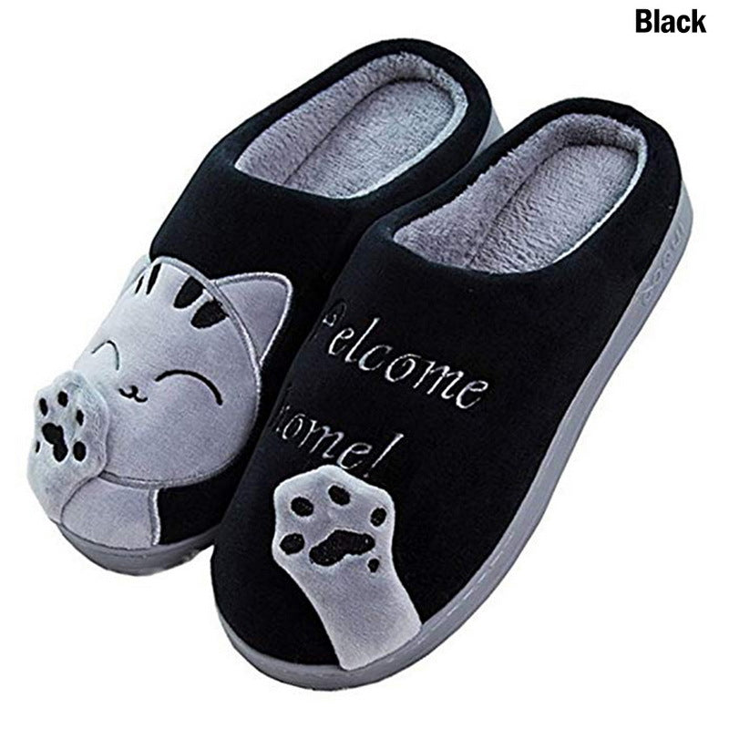 Cartoon Home Lucky Cat Cotton Slippers