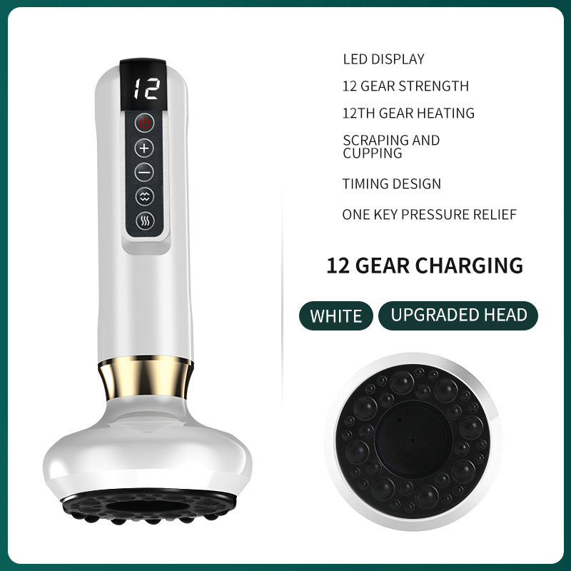 Electric scraping instrument home health massage dredging meridian cupping device hot compress physiotherapy sucking