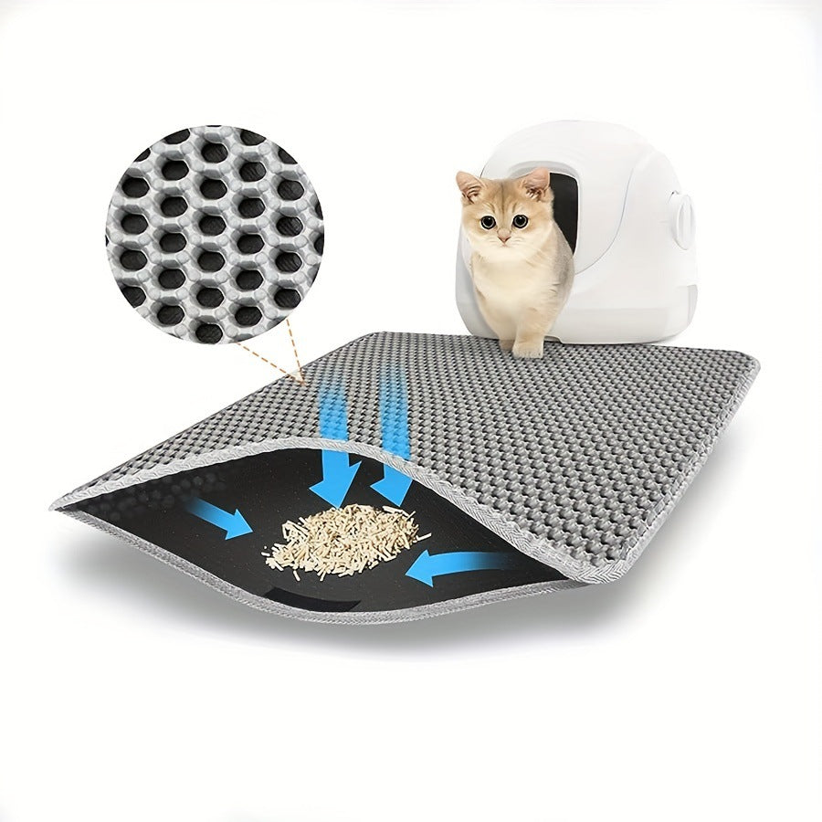 Anti-splash EVA double layer cat litter mat anti-slip waterproof