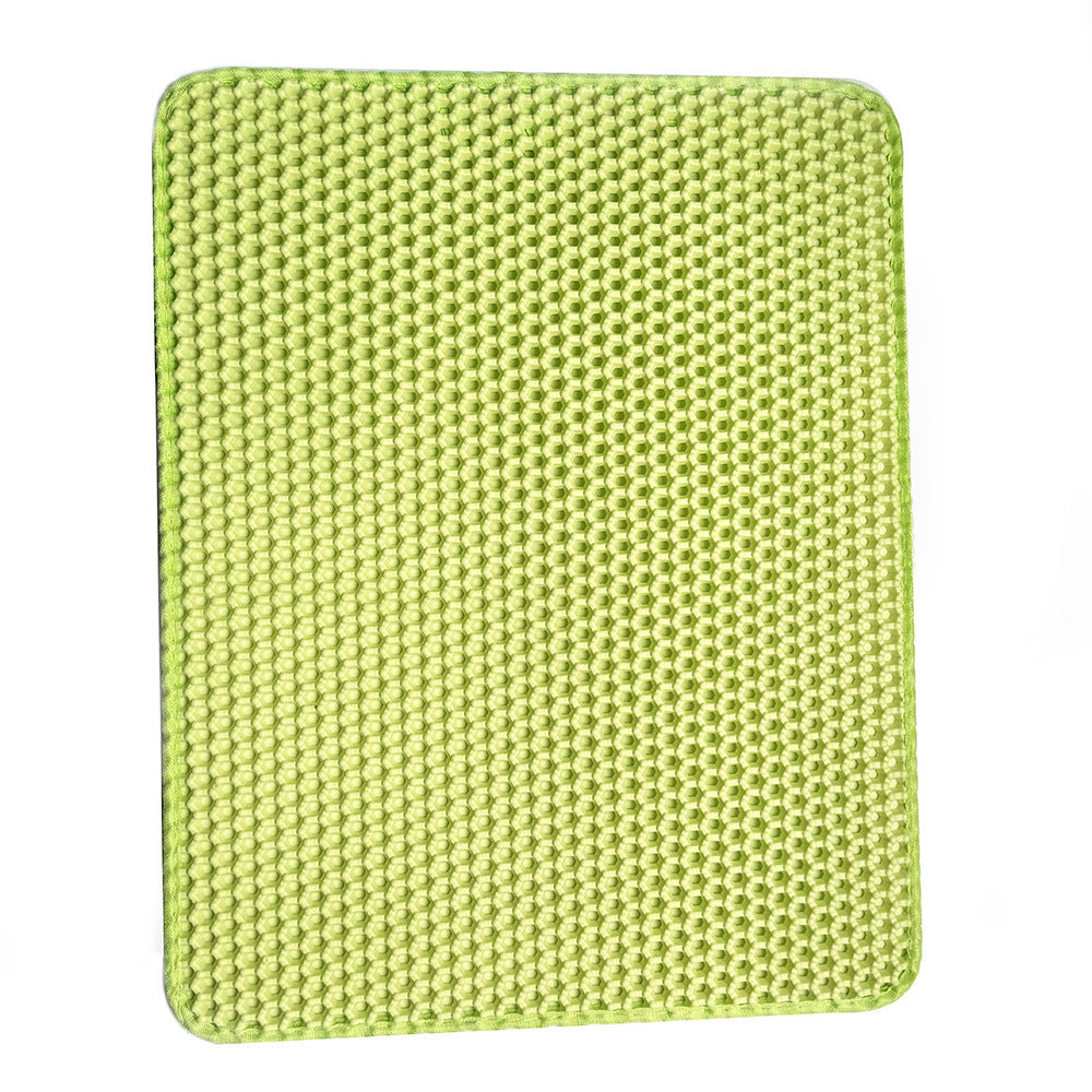 Anti-splash EVA double layer cat litter mat anti-slip waterproof