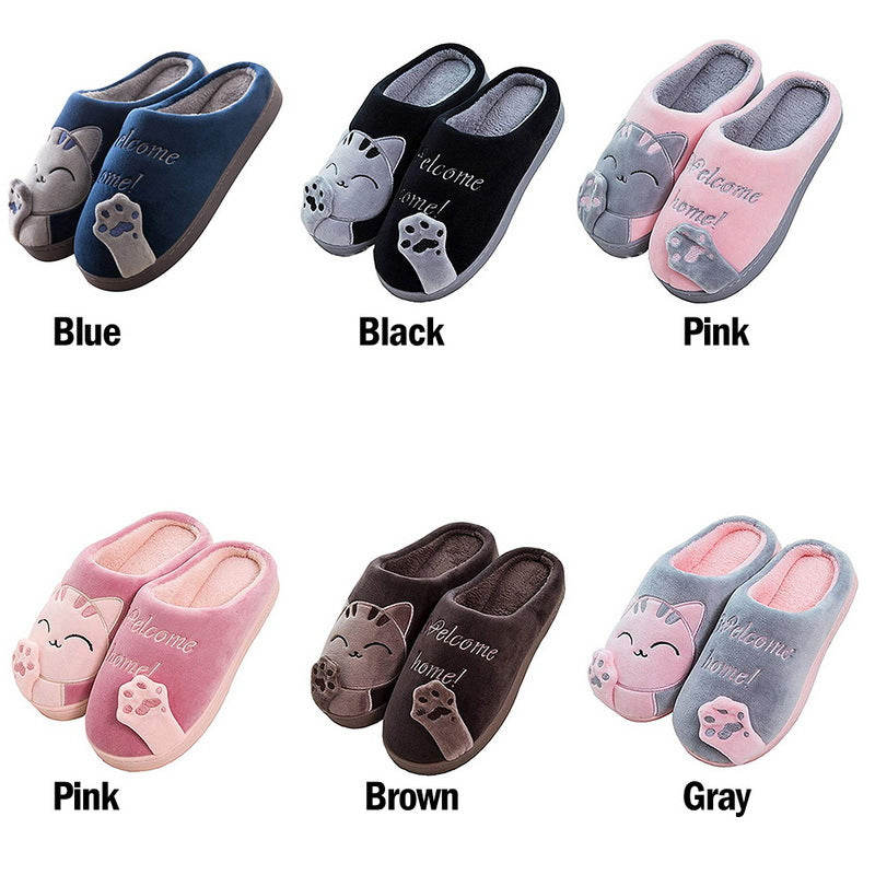 Cartoon Home Lucky Cat Cotton Slippers