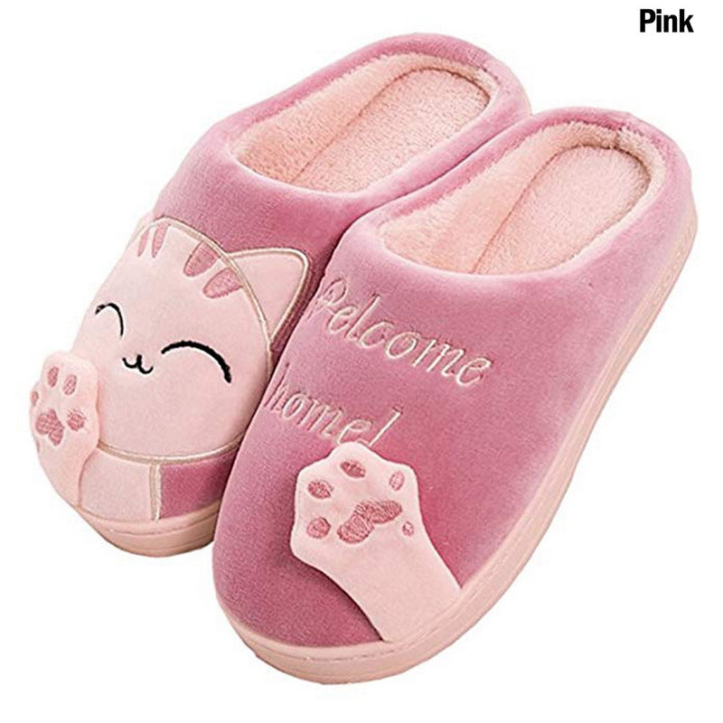 Cartoon Home Lucky Cat Cotton Slippers