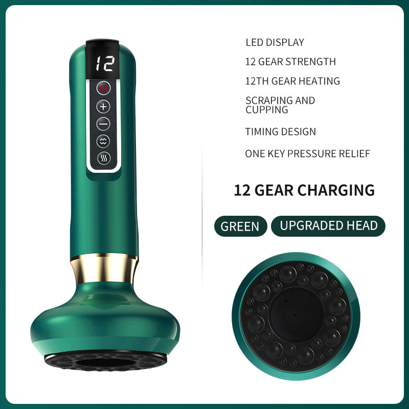 Electric scraping instrument home health massage dredging meridian cupping device hot compress physiotherapy sucking