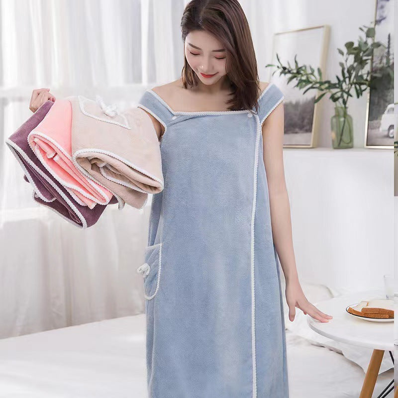 Coral fleece variety bath skirt bath towel