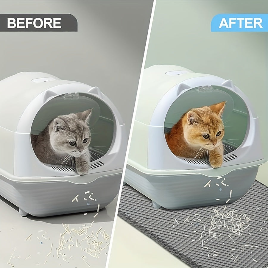 Anti-splash EVA double layer cat litter mat anti-slip waterproof