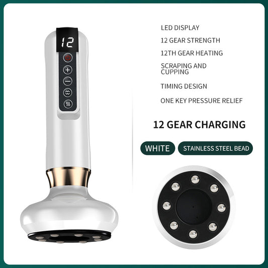 Electric scraping instrument home health massage dredging meridian cupping device hot compress physiotherapy sucking