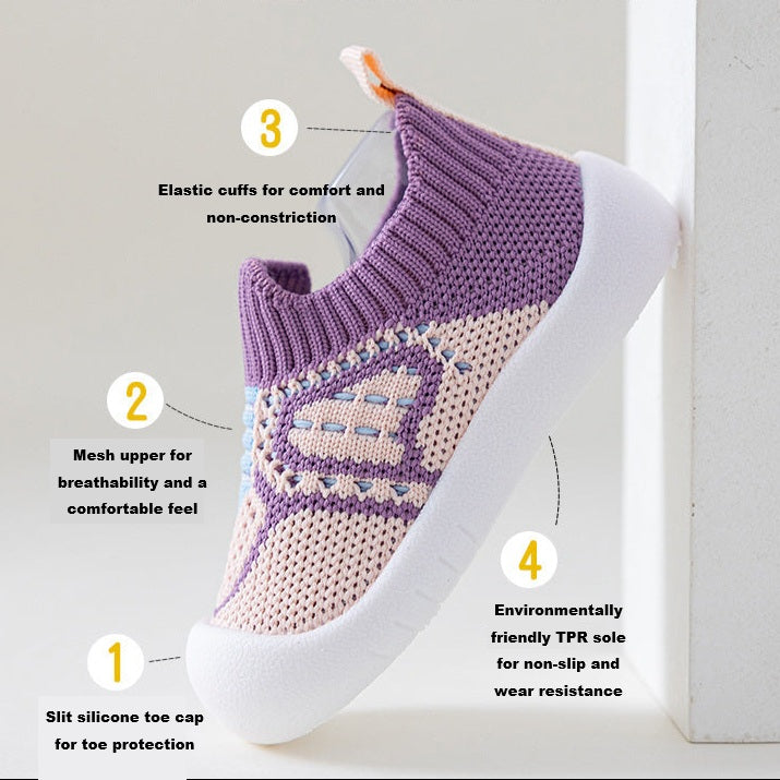 Baby toddler shoes non-slip soft bottom baby shoes breathable mesh socks shoes one pedal boys and girls shoes spring and summer